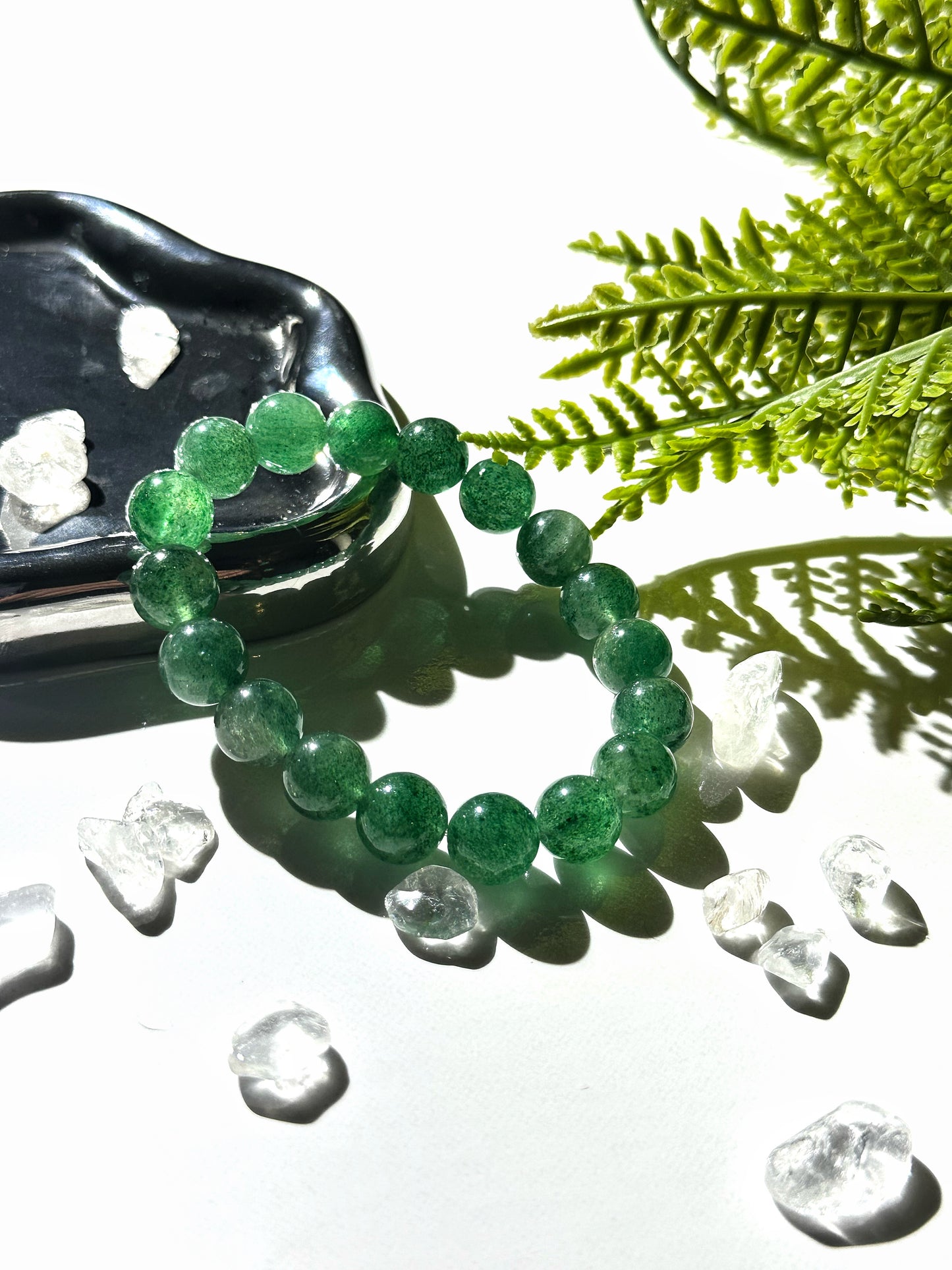 Dark Green Strawberry Quartz | Growth & Renewal Bracelet