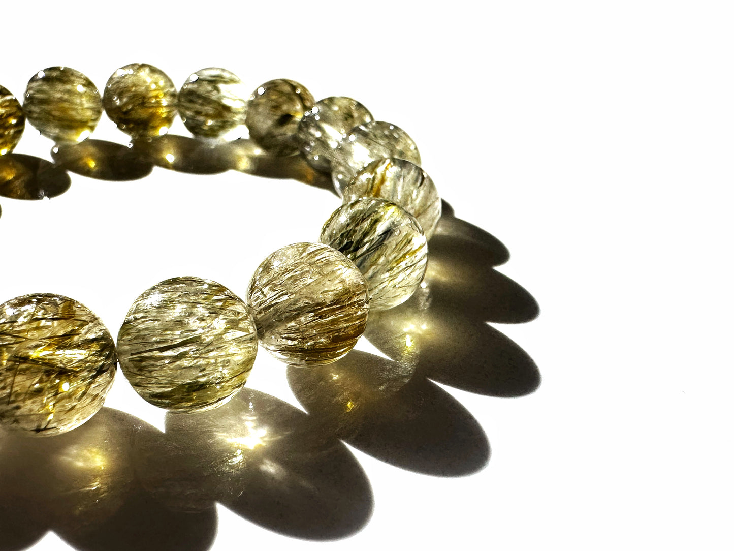 Premium Green Tourmalinated Quartz | Energy Shield & Personal Growth Bracelet