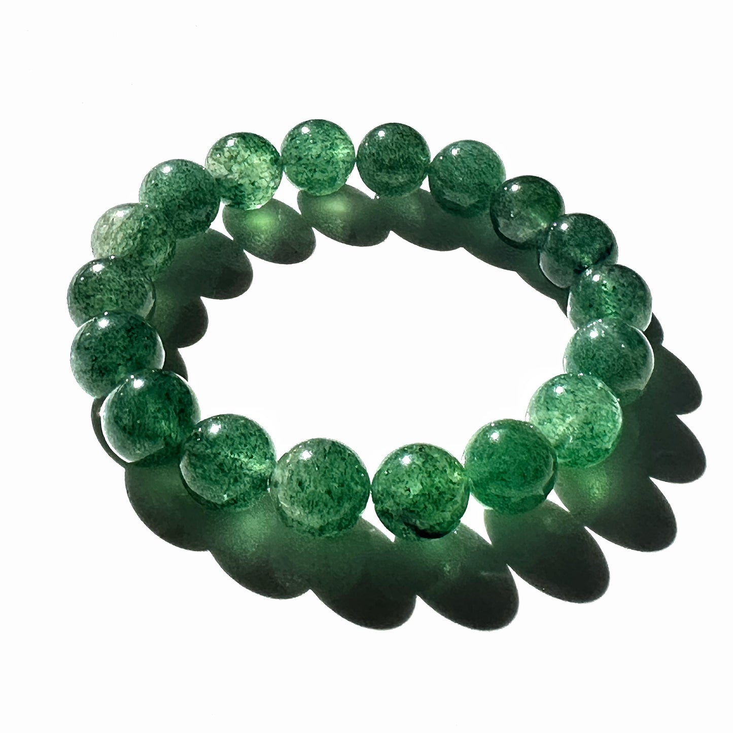 Dark Green Strawberry Quartz | Growth & Renewal Bracelet