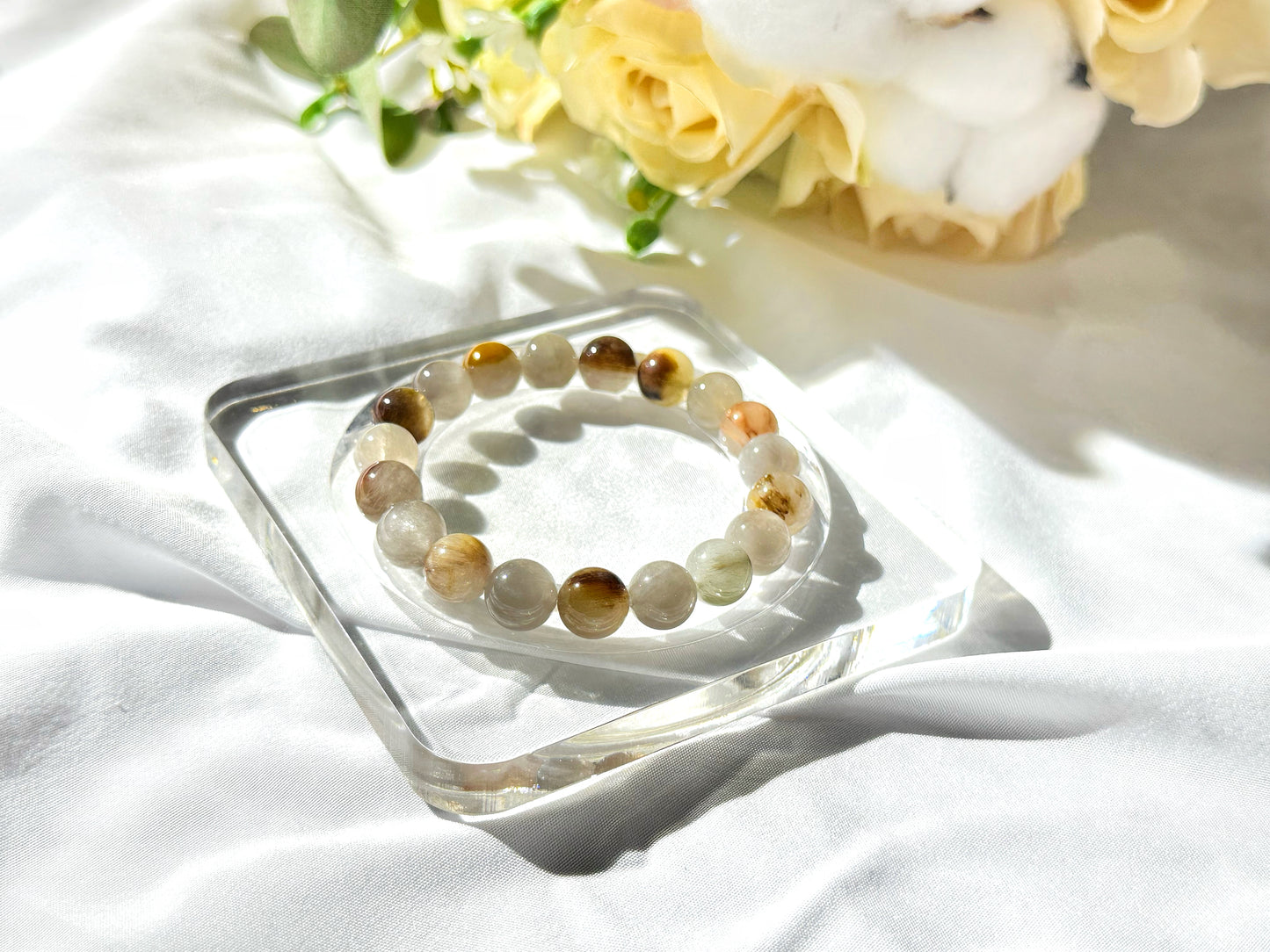 Natural Rabbit Hair Quartz | Energy, Clarity & Inner Strength Bracelet