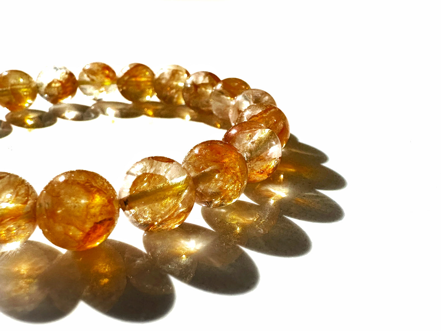 Premium Koi Flower Phantom Quartz Bracelet | Flow, Renewal & Heart Energy