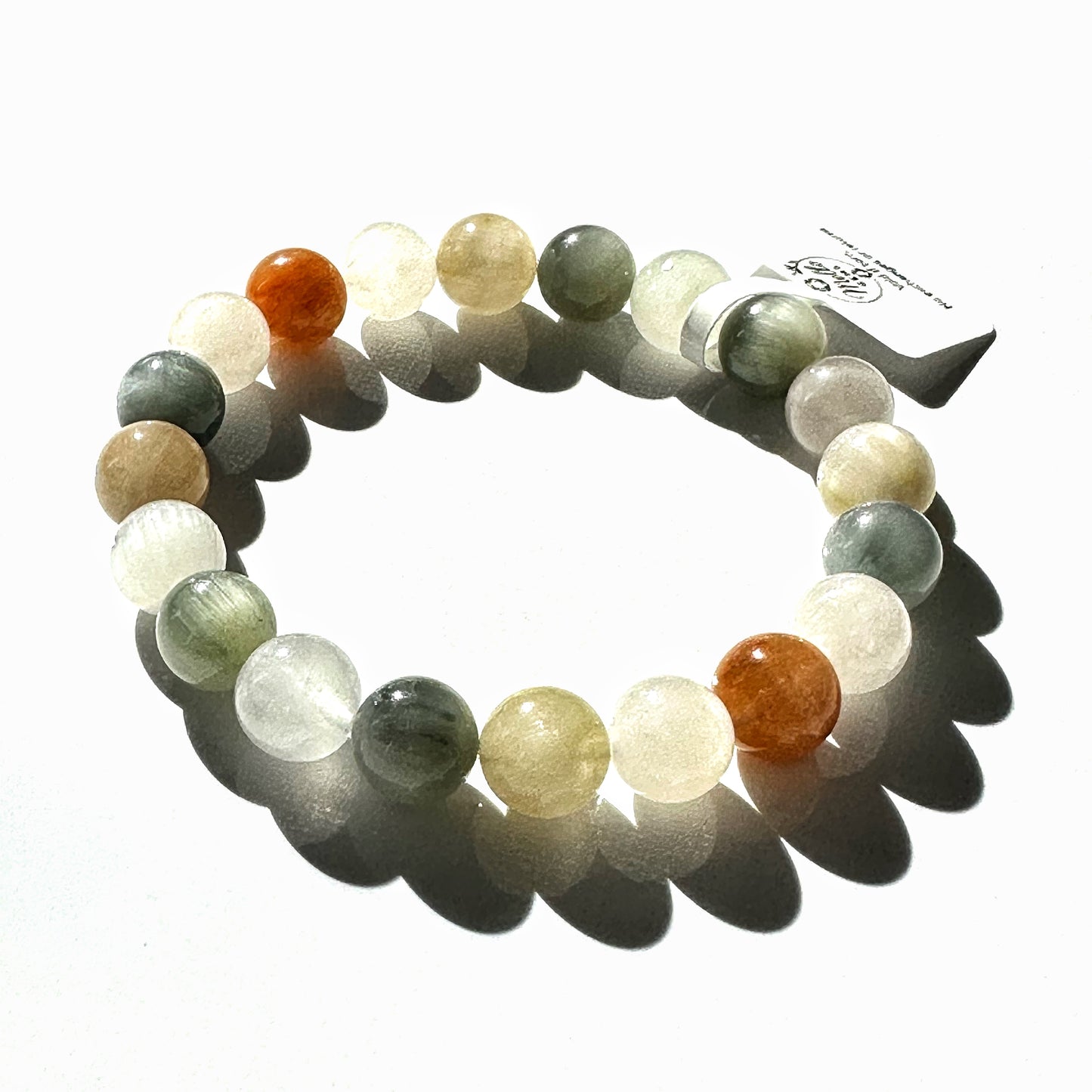 Premium Natural Rabbit Hair Quartz 9mm | Gentle Energy & Clarity Bracelet