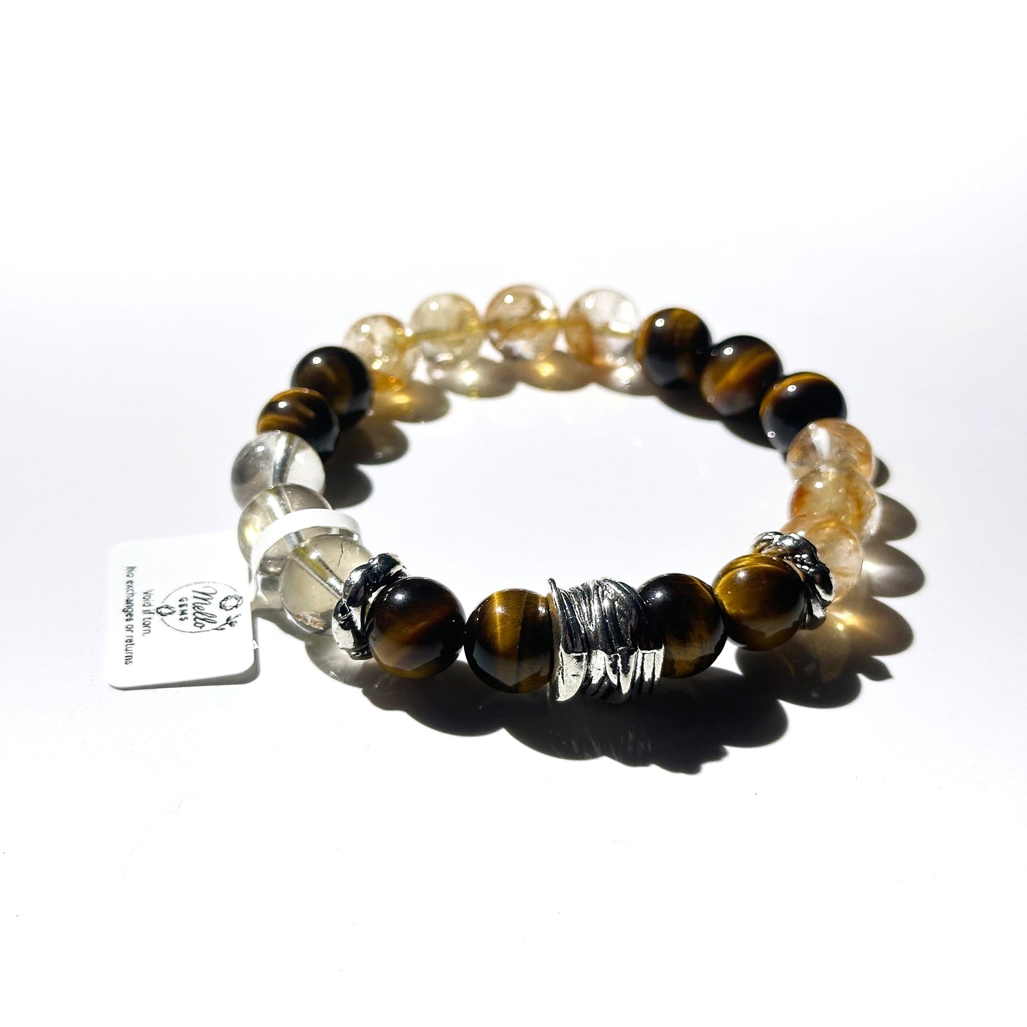Premium Golden Tiger Eye, Hematoid Quartz & Citrine | Confidence & Fortune Crystal Bracelet Set