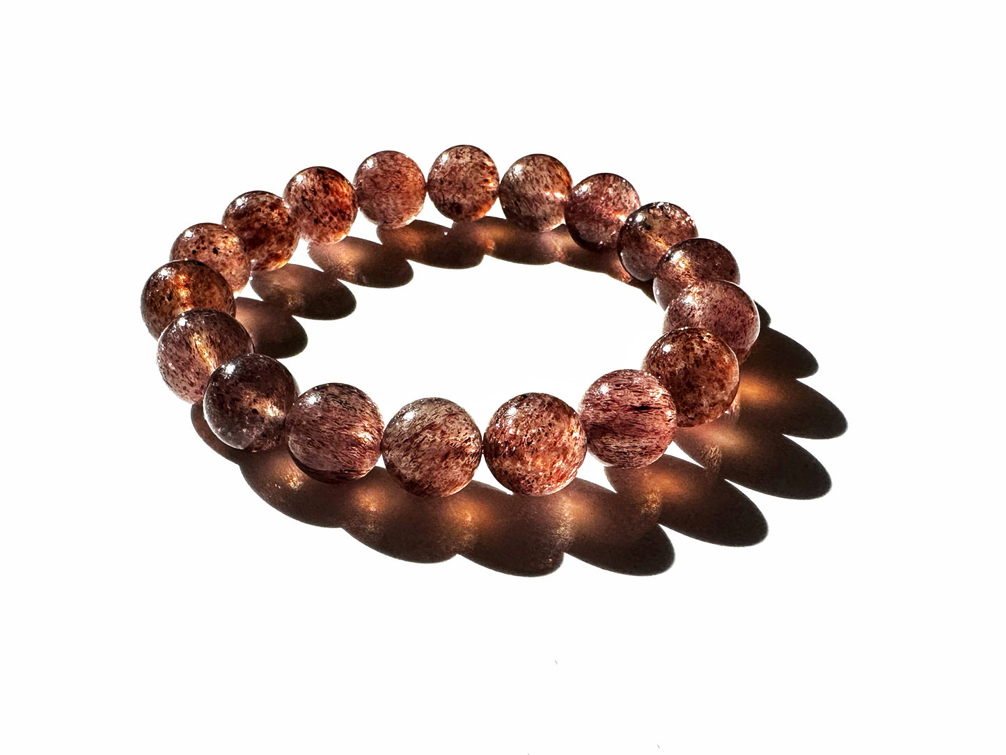 Cherry Strawberry Quartz Bracelet | Passion, Vitality & Heart‑Centering Energy