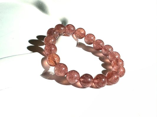 Premium Strawberry Quartz Bracelet | Love, Vitality, and Emotional Warmth