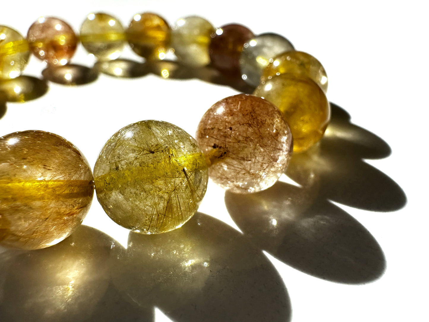 Premium Copper Rutile Quartz Bracelet 8mm | Manifestation, Focus & Energy Amplifier