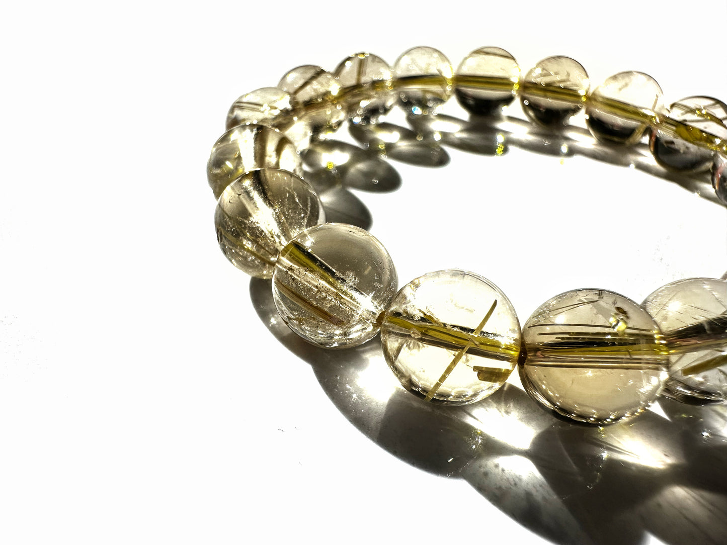 Golden Rutilated Quartz Bracelet 10mm | Strength, Illumination & Intentional Power