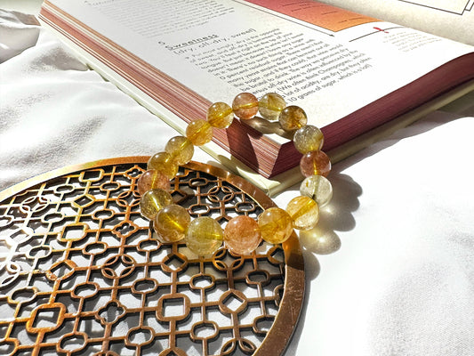 Premium Copper Rutile Quartz Bracelet 8mm | Manifestation, Focus & Energy Amplifier
