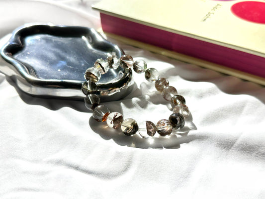 Premium Green Phantom Quartz Bracelet | Growth, Grounding, and Spiritual Clarity