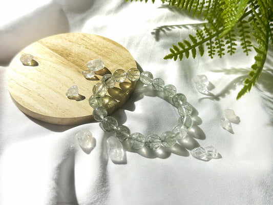 Premium Green Rutilated Quartz Bracelet | Clarity and Growth from Within