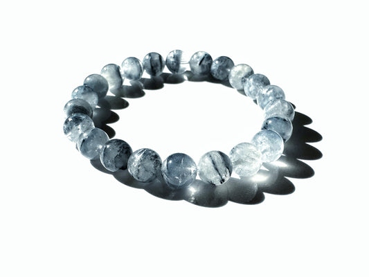 Premium Blue Rutilated Quartz Bracelet | Calm Focus and Intuitive Clarity