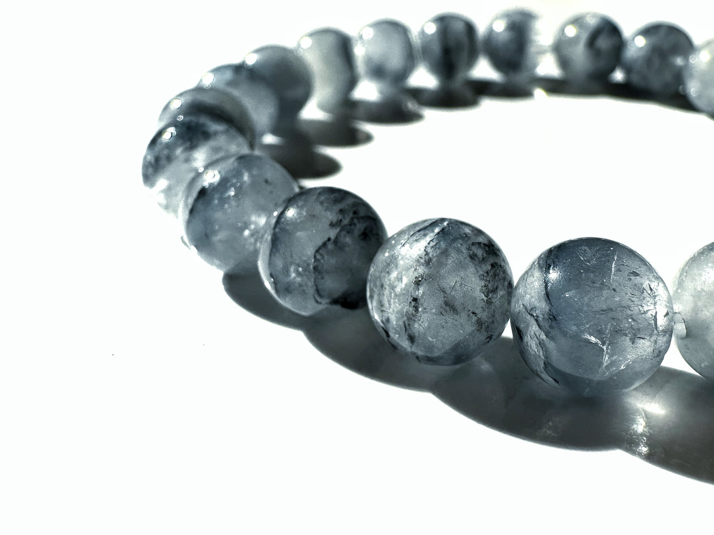 Premium Blue Rutilated Quartz Bracelet | Calm Focus and Intuitive Clarity