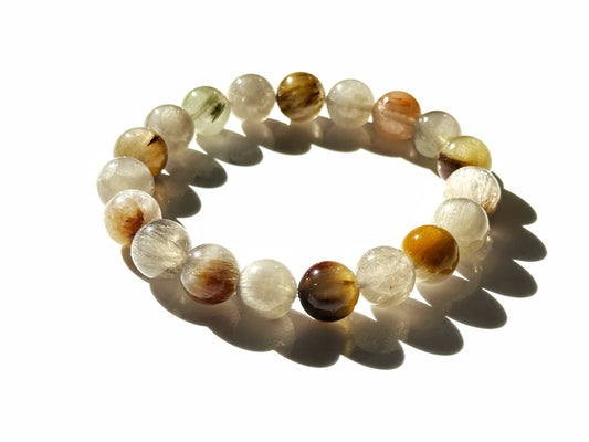 Natural Rabbit Hair Quartz | Energy, Clarity & Inner Strength Bracelet