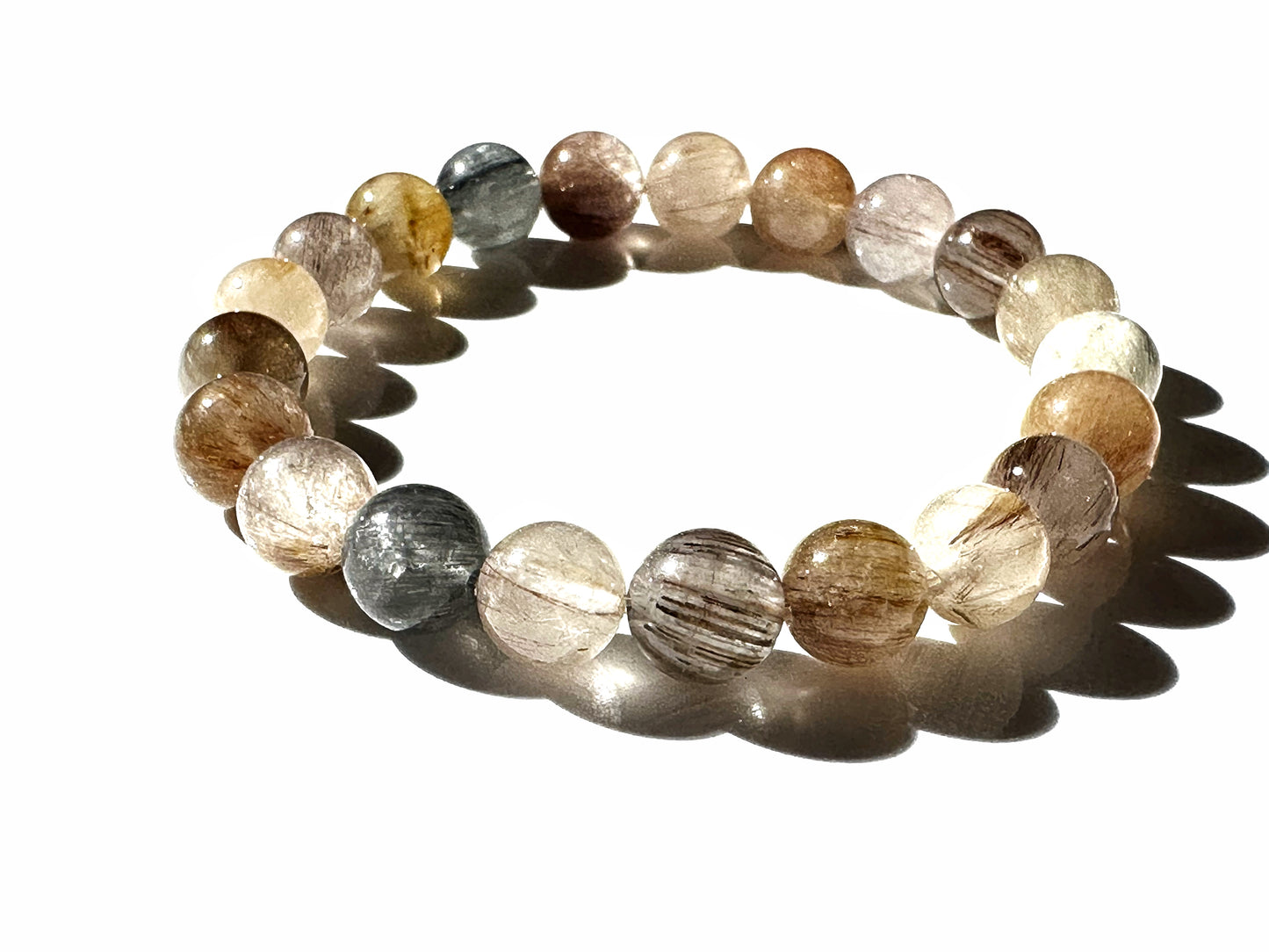 Natural Rabbit Hair Quartz | Energy, Clarity & Inner Strength Bracelet