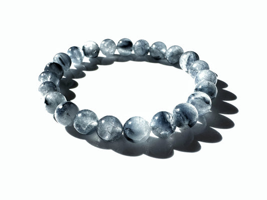 Premium Blue Rutilated Quartz Bracelet | Calm Focus and Intuitive Clarity