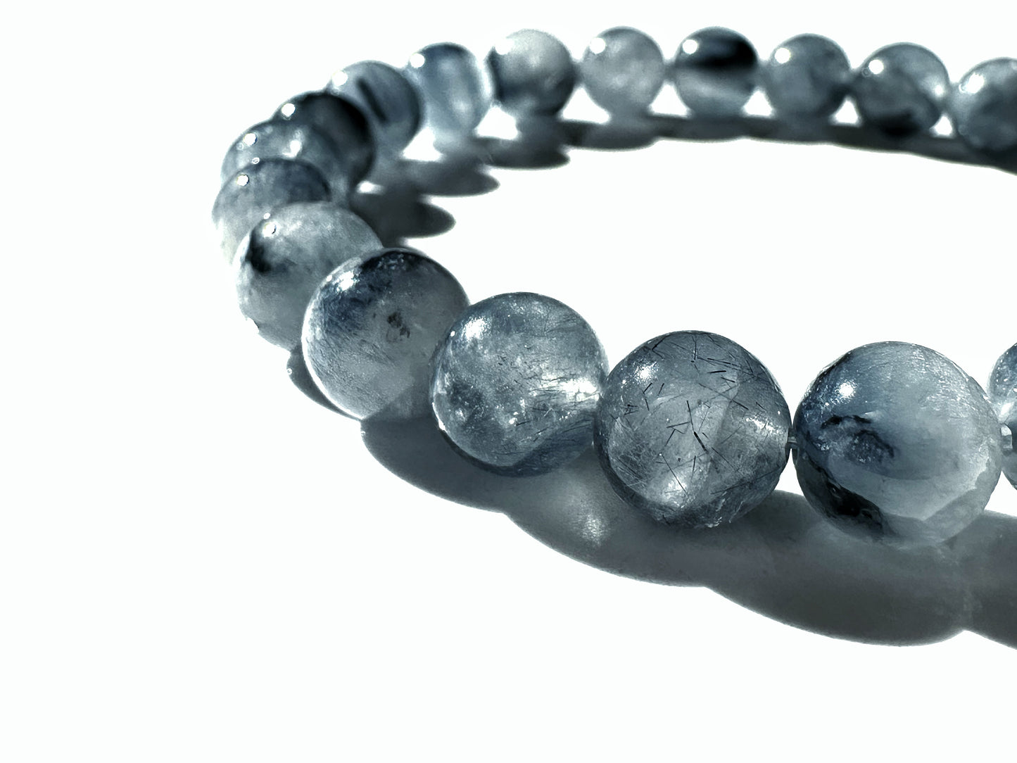 Premium Blue Rutilated Quartz Bracelet | Calm Focus and Intuitive Clarity