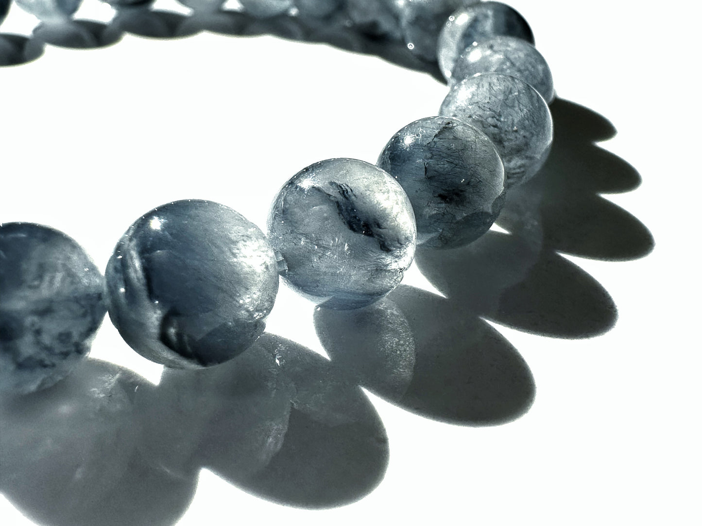 Premium Blue Rutilated Quartz Bracelet | Calm Focus and Intuitive Clarity