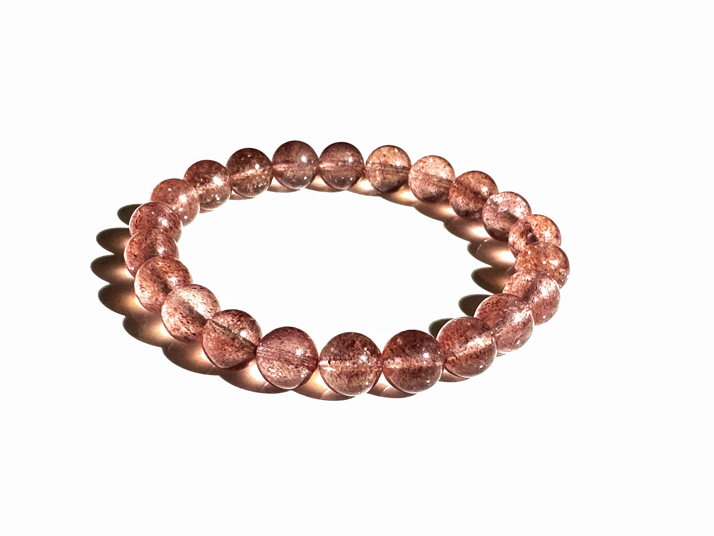 Premium Strawberry Quartz Bracelet | Love, Vitality, and Emotional Warmth