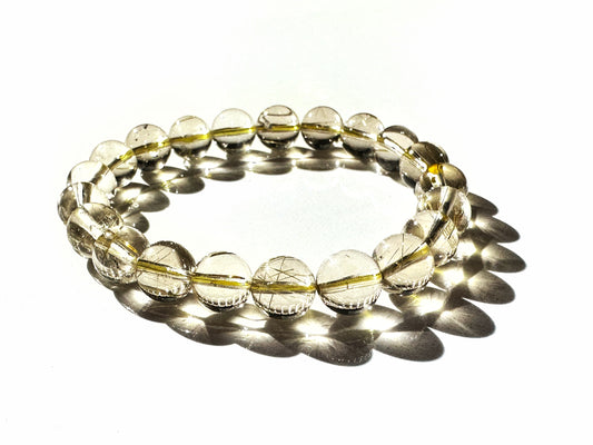 Golden Rutilated Quartz Bracelet 8mm | Power, Clarity & Manifestation