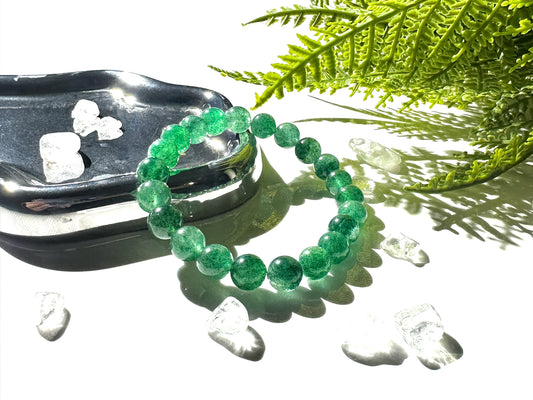 Dark Green Strawberry Quartz | Growth & Renewal Bracelet