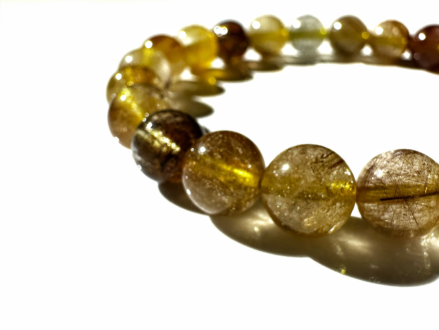 Premium Copper Rutile Quartz Bracelet 8mm | Manifestation, Focus & Energy Amplifier
