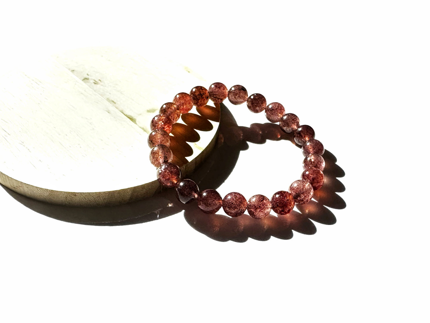 Cherry Strawberry Quartz Bracelet | Passion, Vitality & Heart‑Centering Energy