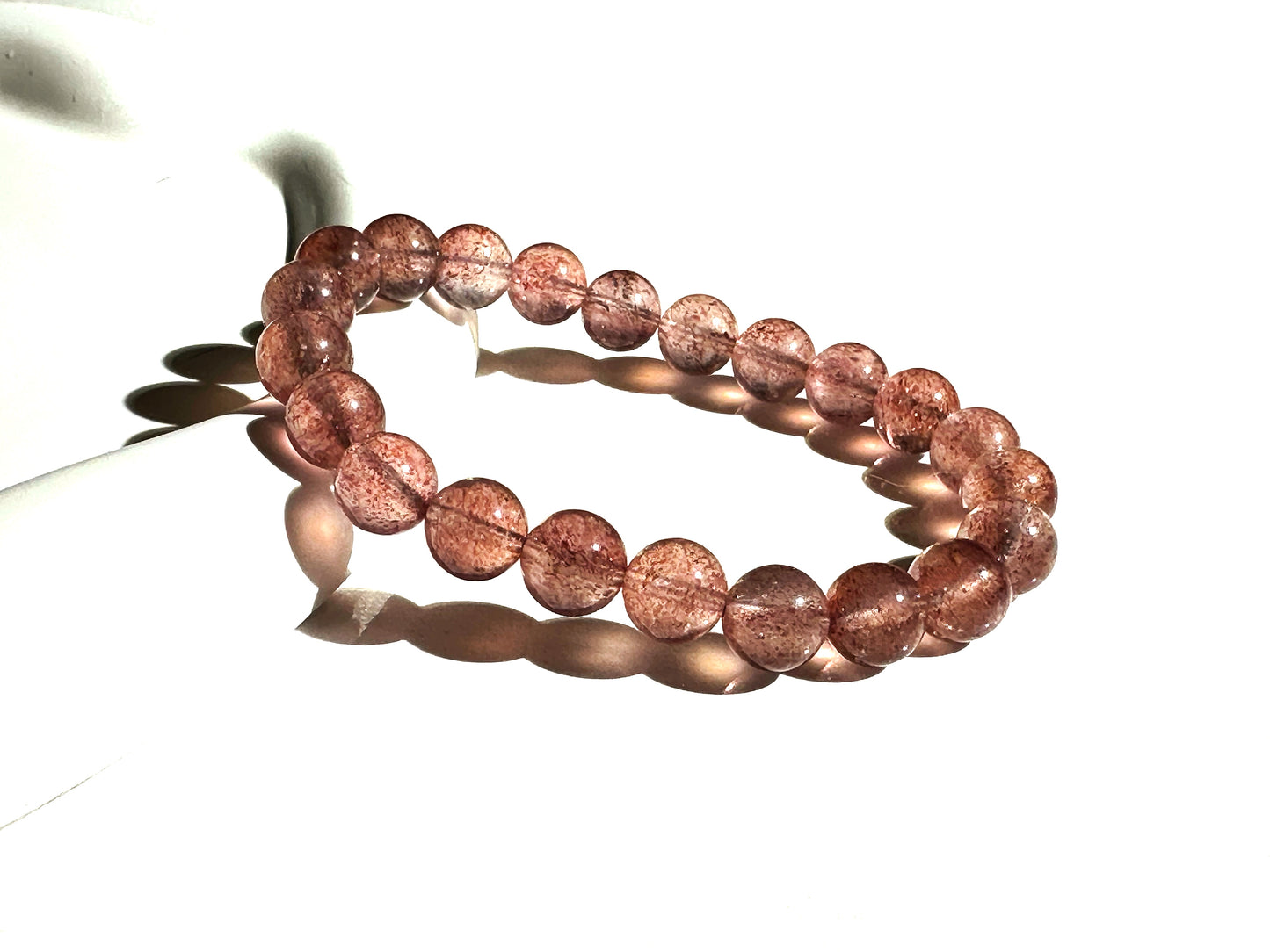 Premium Strawberry Quartz Bracelet | Love, Vitality, and Emotional Warmth