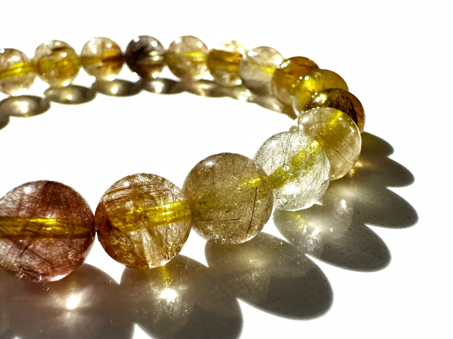 Premium Copper Rutile Quartz Bracelet 8mm | Manifestation, Focus & Energy Amplifier