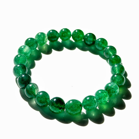 Dark Green Strawberry Quartz | Growth & Renewal Bracelet