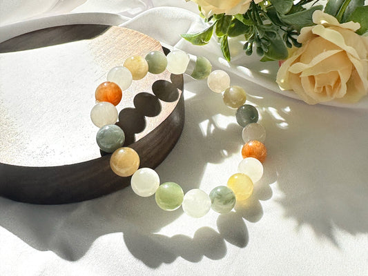 Premium Natural Rabbit Hair Quartz 9mm | Gentle Energy & Clarity Bracelet