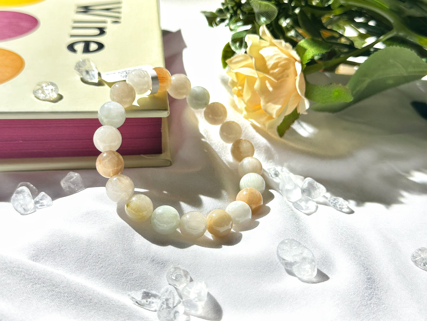 Premium Natural Rabbit Hair Quartz 9mm | Gentle Energy & Clarity Bracelet
